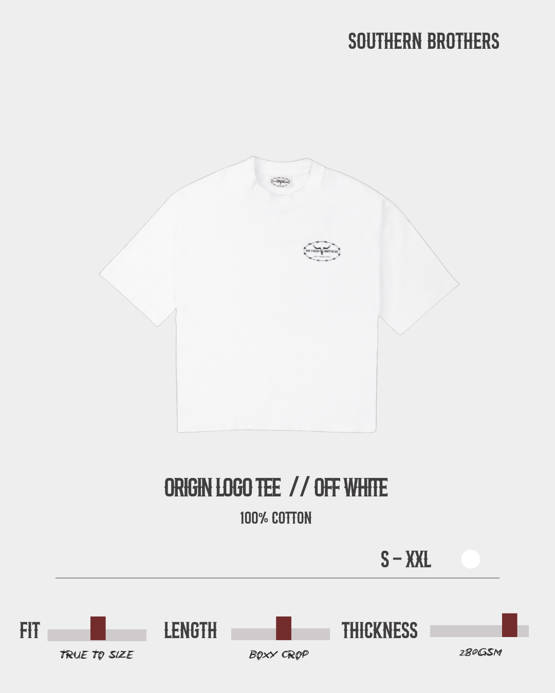Origin Logo Tee // Off White