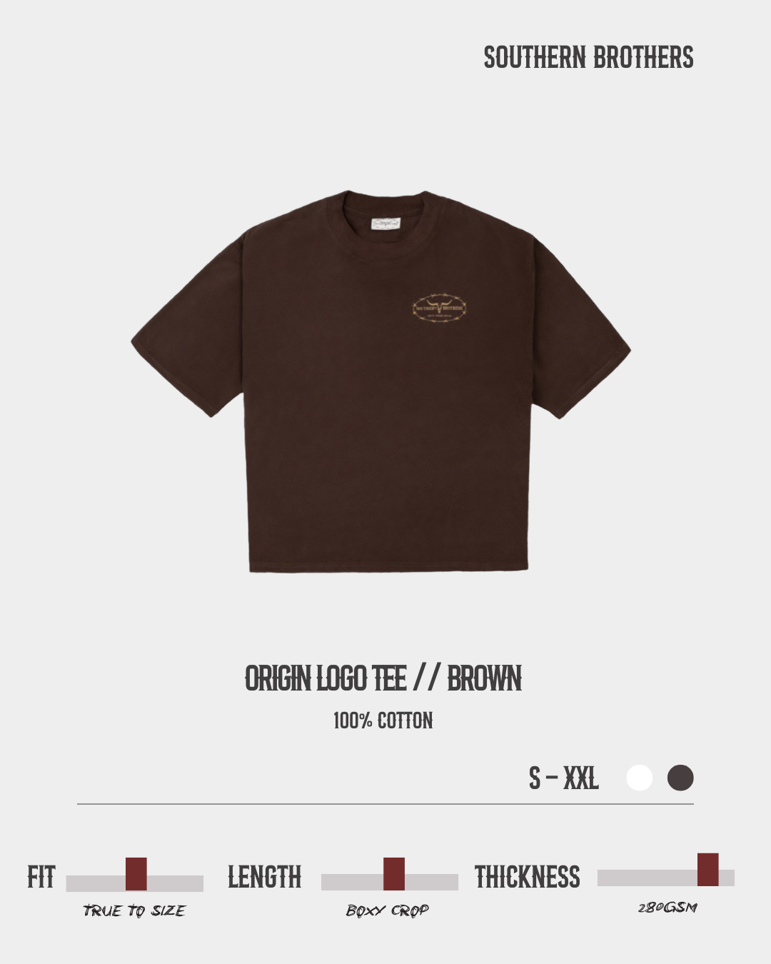 Origin Logo Tee // Brown