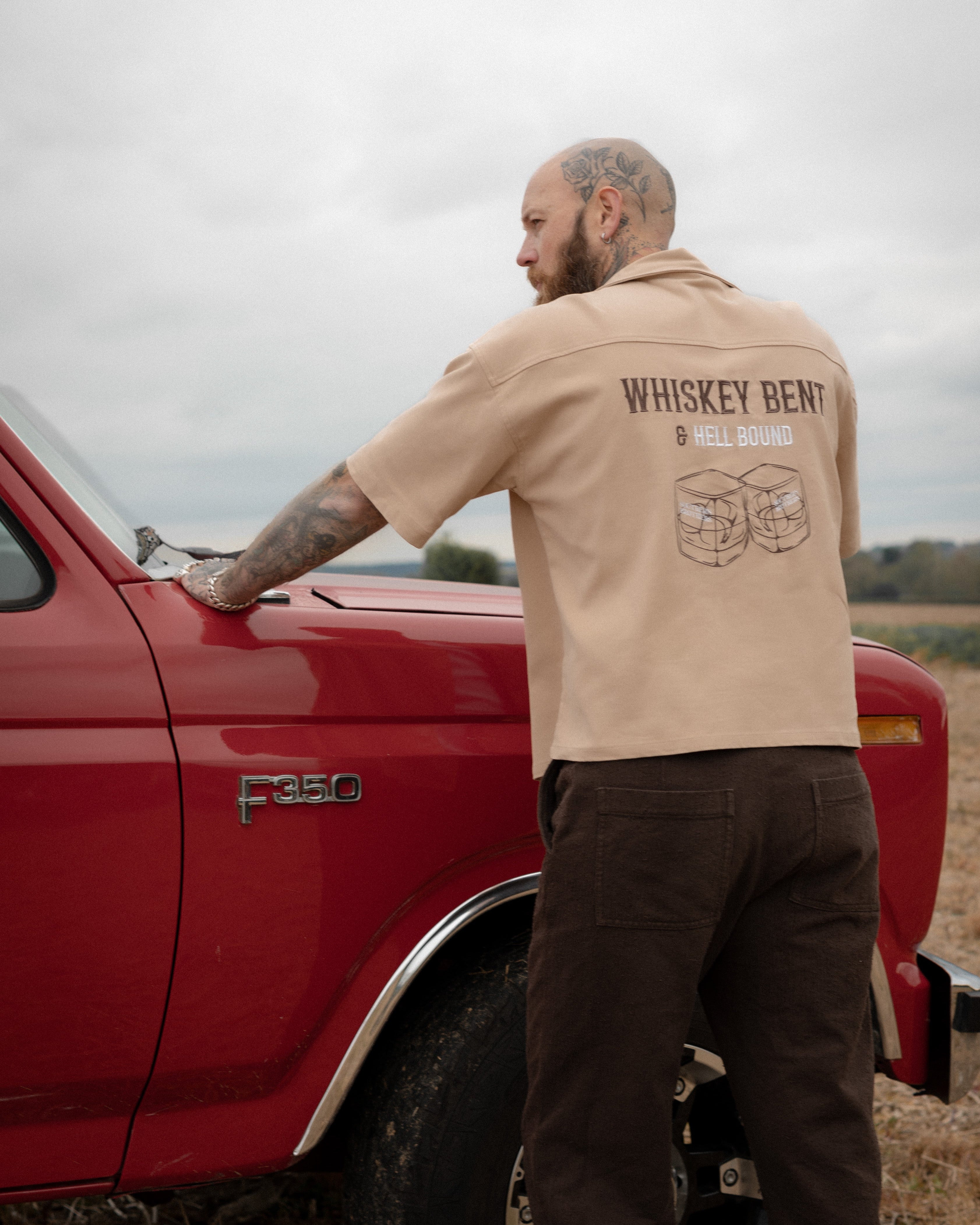 Whiskey Bent & Hell Bound Bowling Shirt