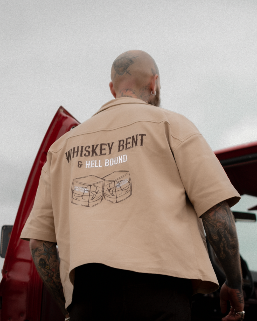 Whiskey Bent & Hell Bound Bowling Shirt