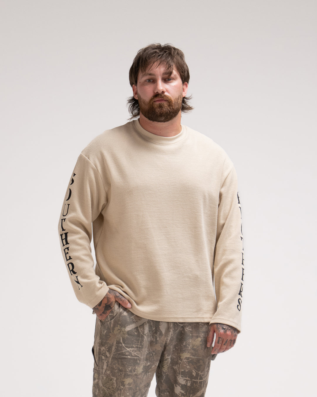 Southern Brothers Long Sleeve Waffle // Beige