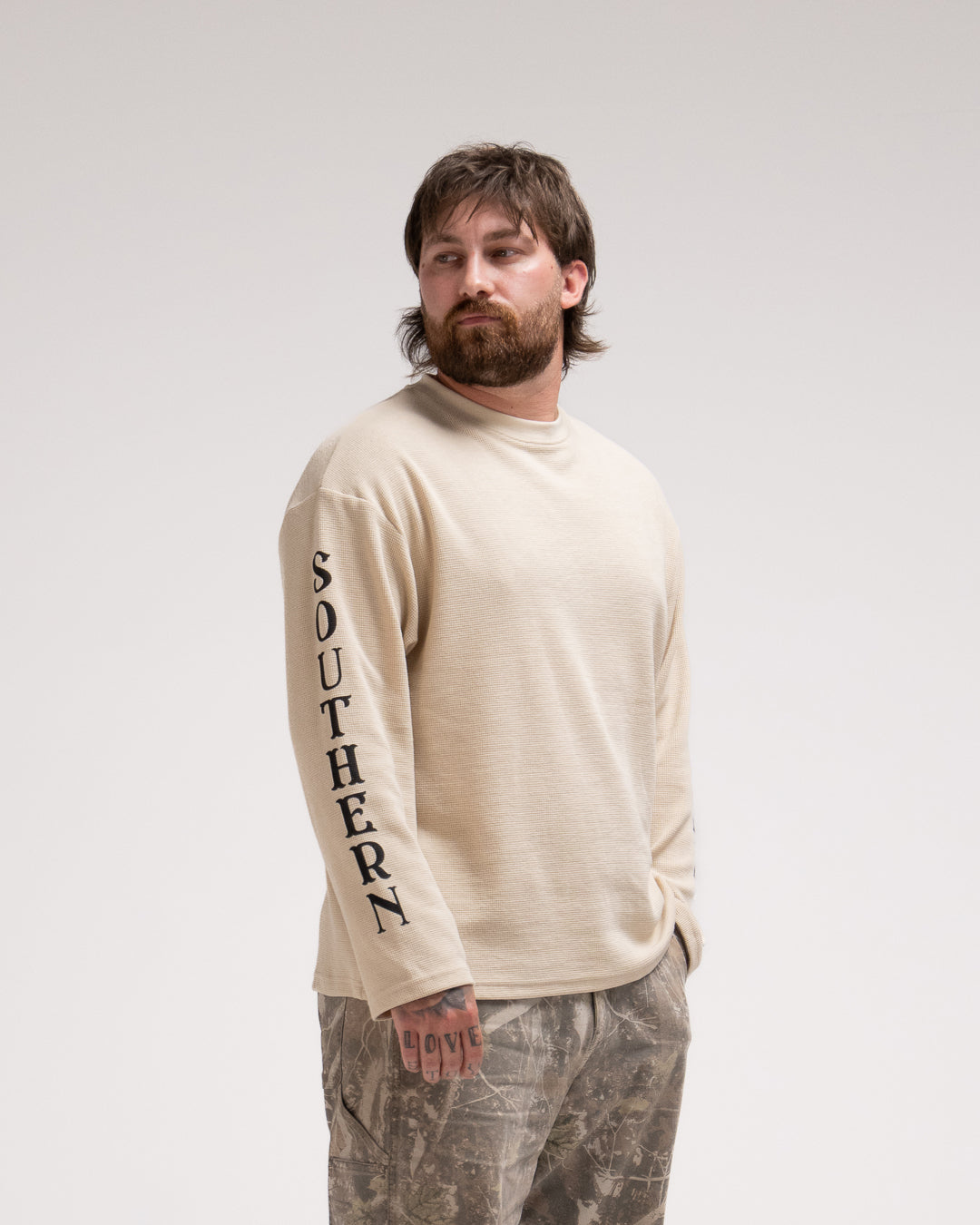 Southern Brothers Long Sleeve Waffle // Beige