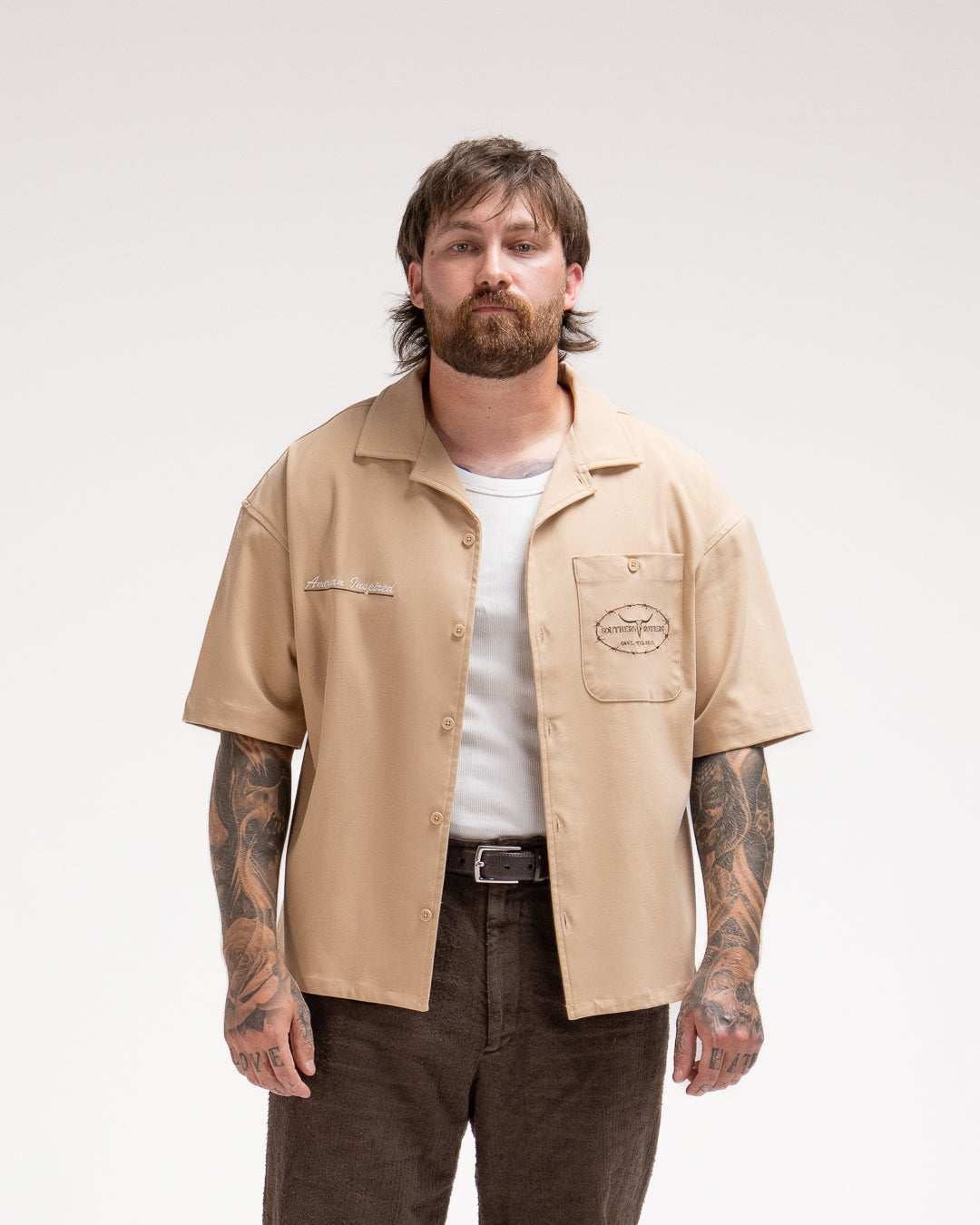 Whiskey Bent & Hell Bound Bowling Shirt