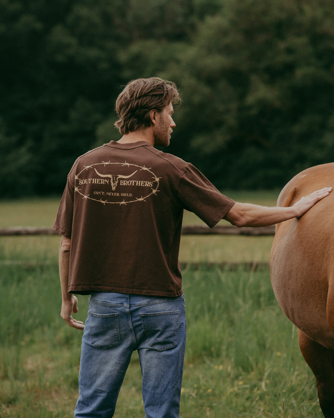 Origin Logo Tee // Brown