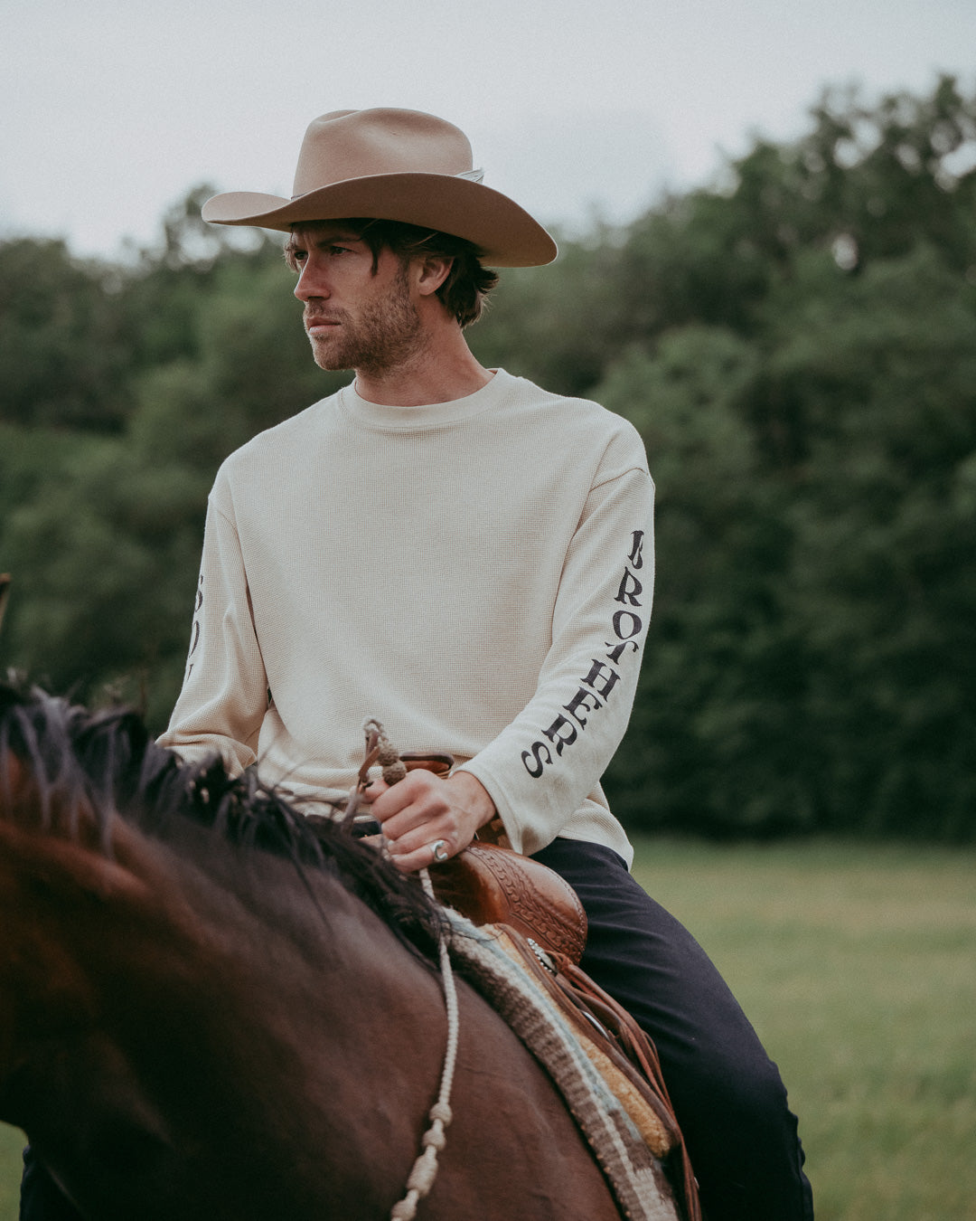 Southern Brothers Long Sleeve Waffle // Beige
